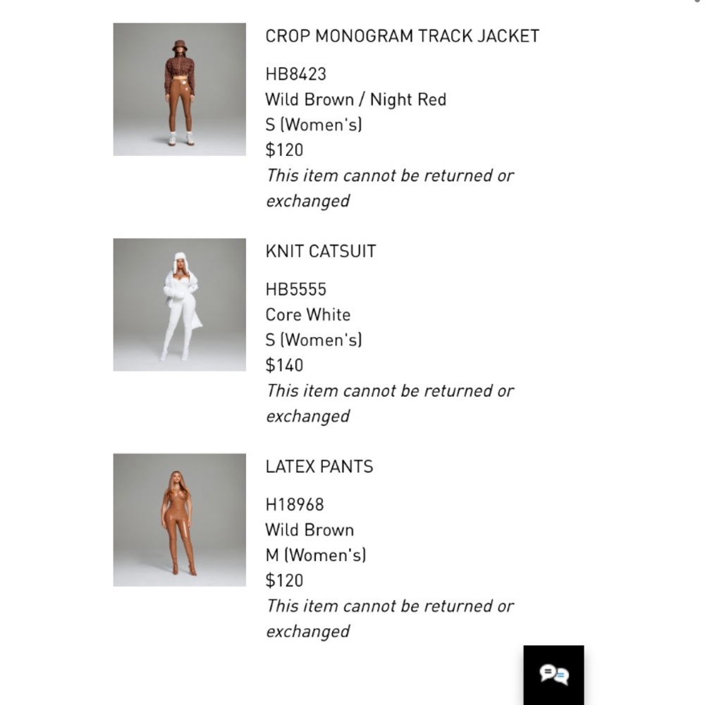Adidas x IVY Park Icy Park Latex Pants Size Medium - Picture 4 of 5